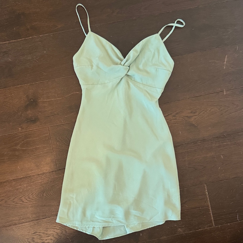 Abercrombie & Fitch Light Sage Green Mini Slip Dress